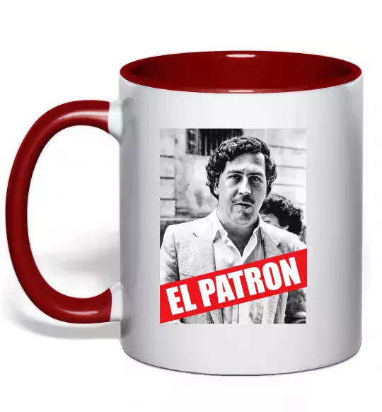 Чашка с цветной ручкой El Patron Красный фото