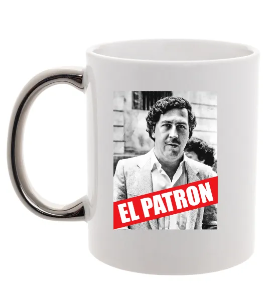 Чашка с цветной ручкой El Patron Серебро фото