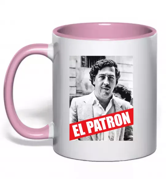 Чашка с цветной ручкой El Patron Нежно розовый фото