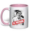 Чашка с цветной ручкой El Patron Нежно розовый фото