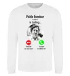 Світшот Pablo Escobar is calling Білий фото