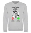 Світшот Pablo Escobar is calling Сірий меланж фото