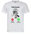 Чоловіча футболка Pablo Escobar is calling Білий фото