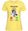 Жіноча футболка Pablo Escobar is calling Лимонний фото
