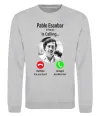 Свитшот Pablo Escobar is calling Серый меланж фото