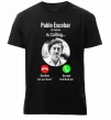 Чоловіча преміум футболка Pablo Escobar is calling Чорний фото