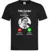 Чоловіча футболка Pablo Escobar is calling Чорний фото