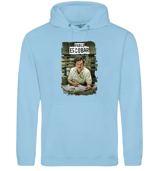 Жіноча толстовка (худі) Пабло Ескобар El Patron Блакитний фото