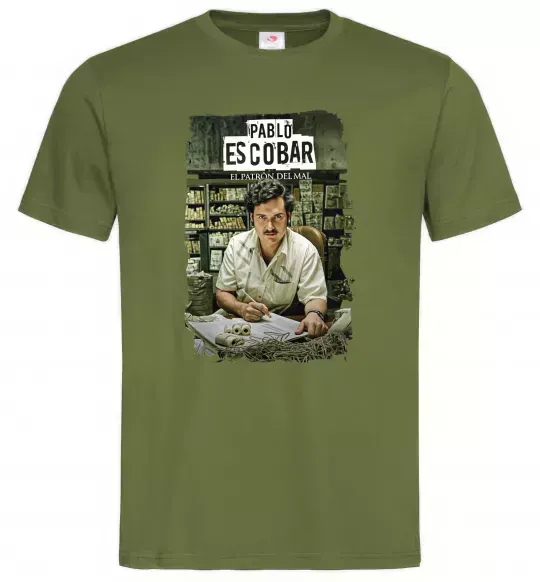 Чоловіча футболка Пабло Ескобар El Patron Оливковий фото