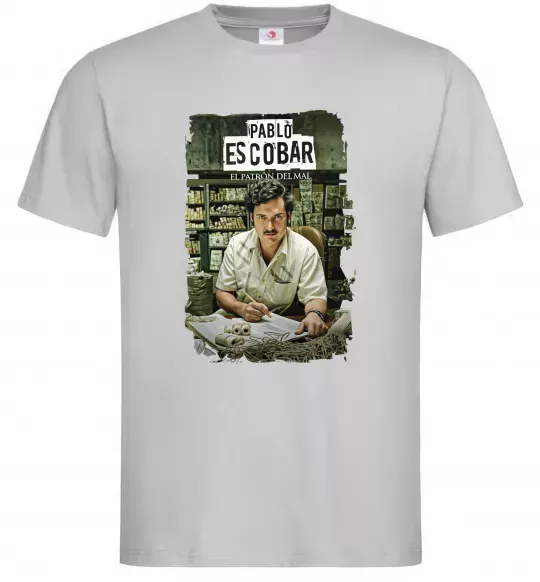 Чоловіча футболка Пабло Ескобар El Patron Сірий фото