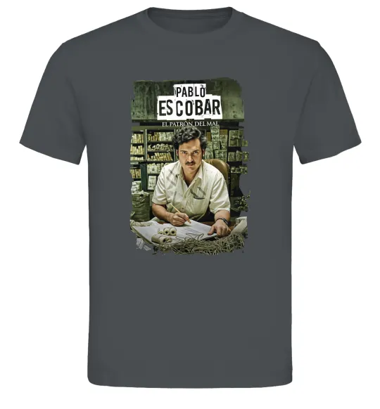 Чоловіча футболка Пабло Ескобар El Patron Графіт фото