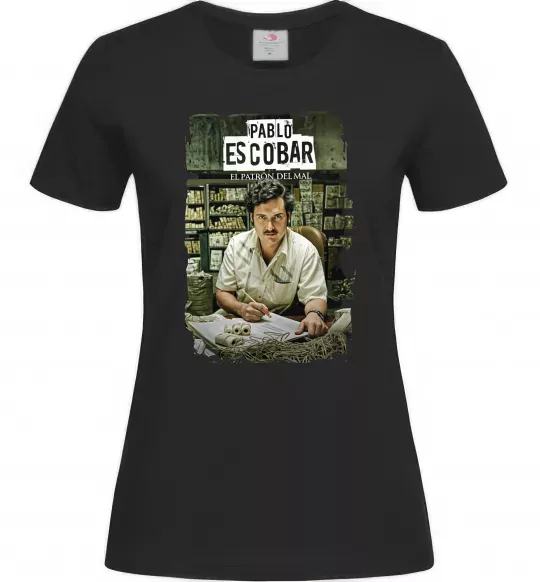 Женская футболка Пабло Ескобар El Patron Черный фото