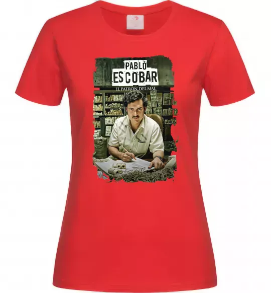 Женская футболка Пабло Ескобар El Patron Красный фото