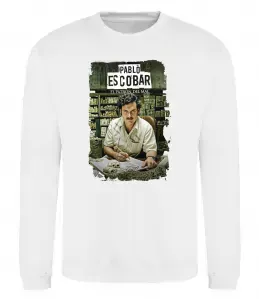 Світшот Пабло Ескобар El Patron Білий фото