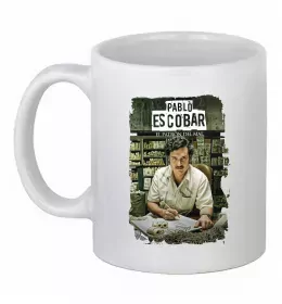 Чашка керамическая Пабло Ескобар Белый фото