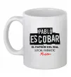 Чашка керамическая Pablo Escobar El Patron local fanatic Белый фото