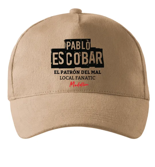 Кепка Pablo Escobar El Patron local fanatic Пісочний фото
