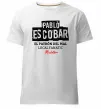 Чоловіча преміум футболка Pablo Escobar El Patron local fanatic Білий фото