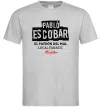 Чоловіча футболка Pablo Escobar El Patron local fanatic Сірий фото