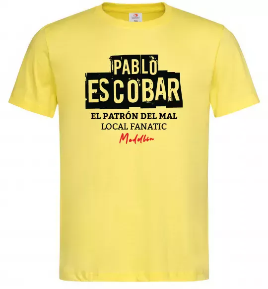 Чоловіча футболка Pablo Escobar El Patron local fanatic Лимонний фото