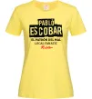 Женская футболка Pablo Escobar El Patron local fanatic Лимонный фото