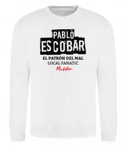 Свитшот Pablo Escobar El Patron local fanatic Белый фото