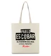 Еко-сумка Pablo Escobar El Patron local fanatic Бежевий фото