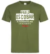 Чоловіча футболка Pablo Escobar El Patron local fanatic Оливковий фото