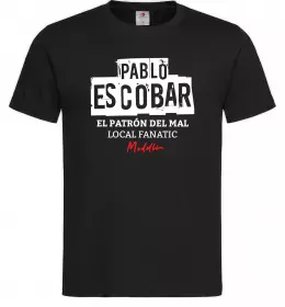 Чоловіча футболка Pablo Escobar El Patron local fanatic Чорний фото