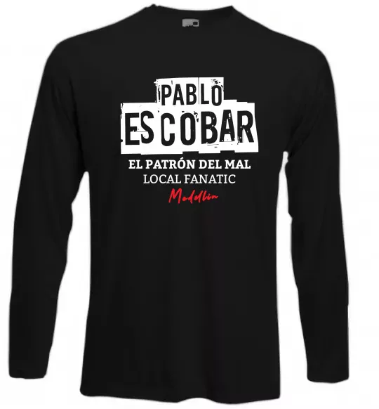 Лонгслів Pablo Escobar El Patron local fanatic Чорний фото