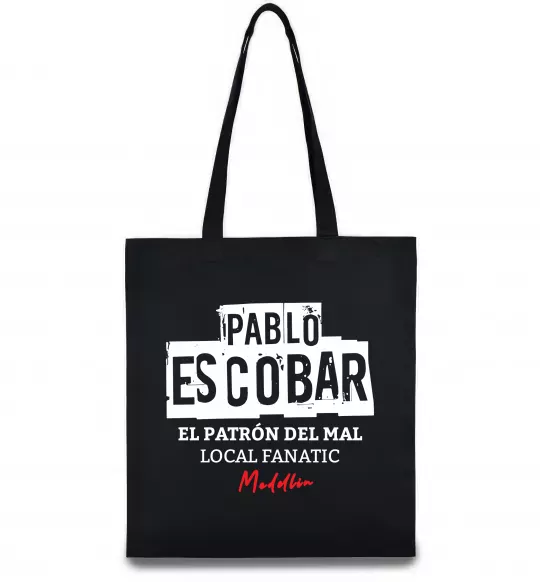 Еко-сумка Pablo Escobar El Patron local fanatic Чорний фото
