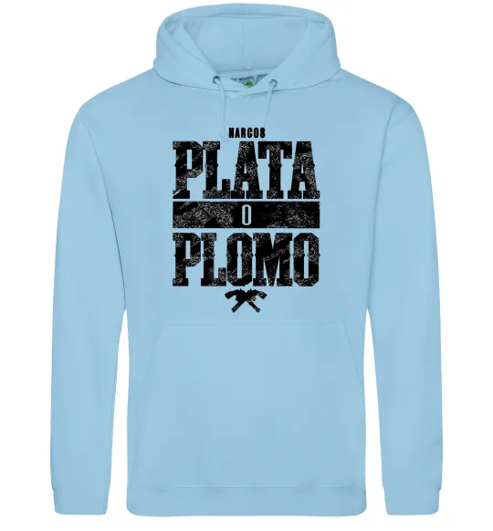Женская толстовка (худи) Plata o Plomo Голубой фото