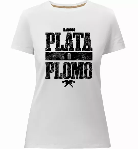 Жіноча преміум футболка Plata o Plomo Білий фото