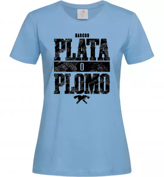 Жіноча футболка Plata o Plomo Блакитний фото