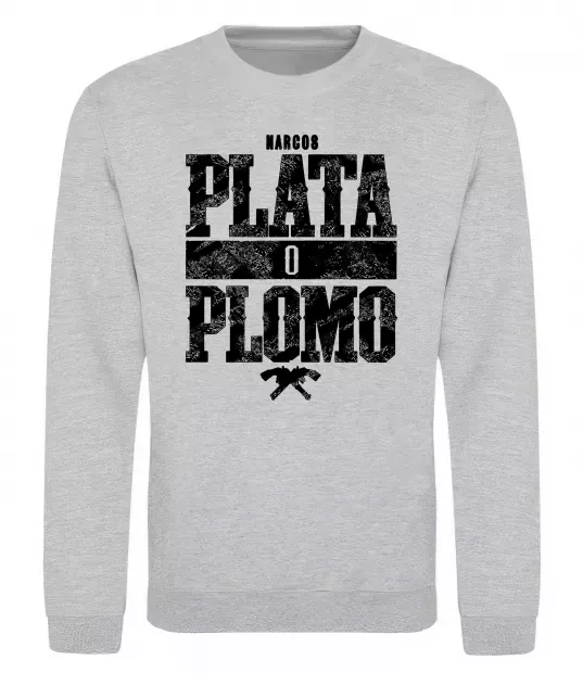 Світшот Plata o Plomo Сірий меланж фото