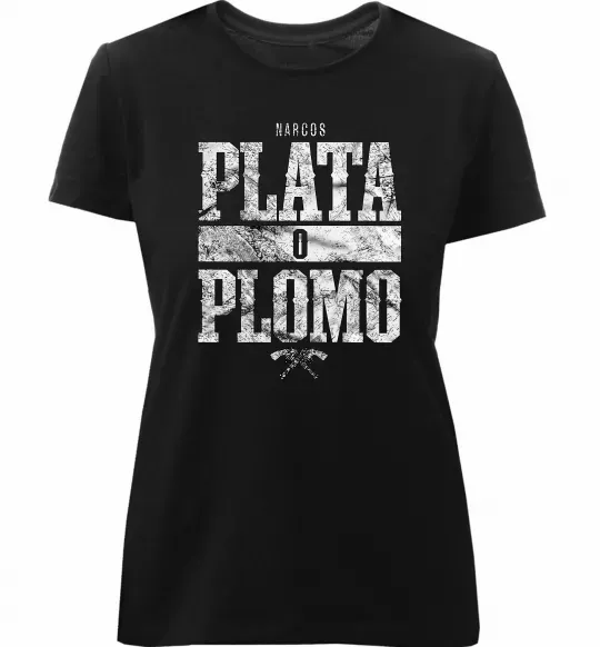 Жіноча преміум футболка Plata o Plomo Чорний фото