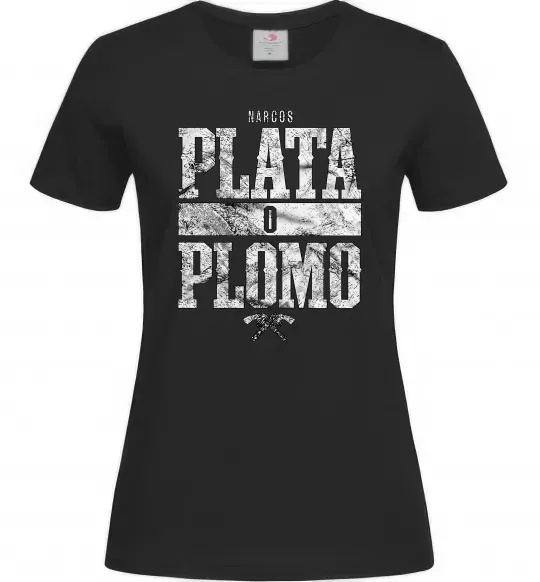 Жіноча футболка Plata o Plomo Чорний фото