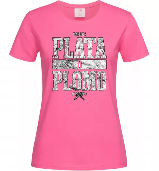 Жіноча футболка Plata o Plomo Яскраво-рожевий фото