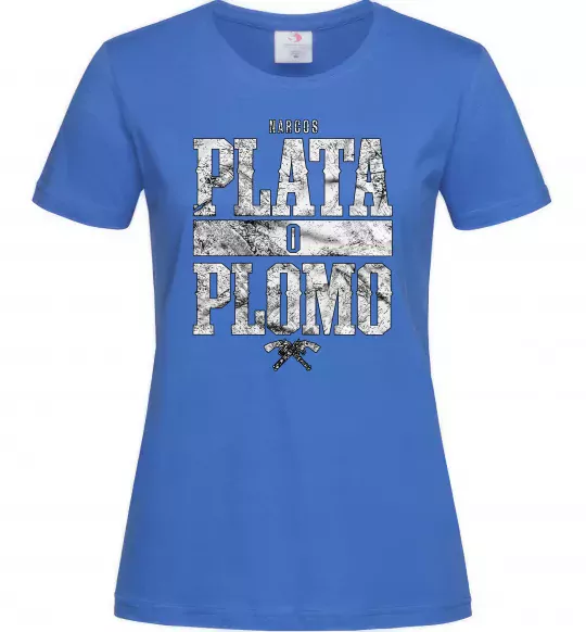 Жіноча футболка Plata o Plomo Яскраво-синій фото
