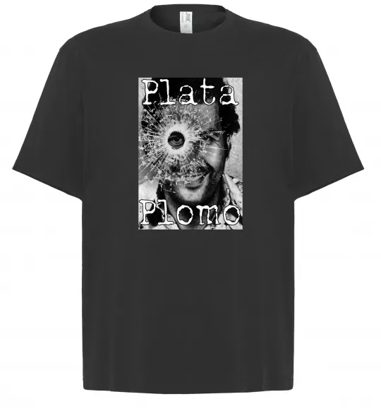 Футболка Оверсайз Escobar Plata o plomo Черный фото