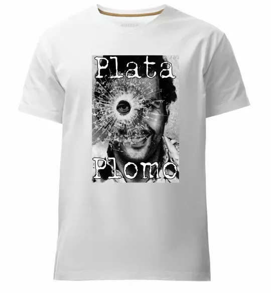 Чоловіча преміум футболка Escobar Plata o plomo Білий фото