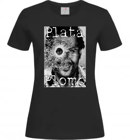 Женская футболка Escobar Plata o plomo Черный фото