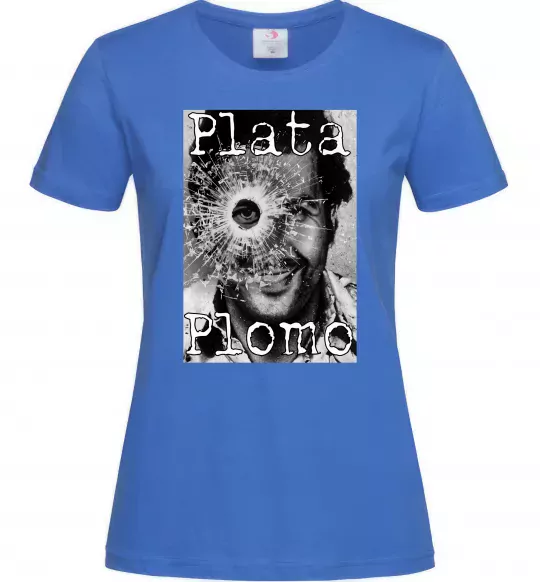 Женская футболка Escobar Plata o plomo Ярко-синий фото