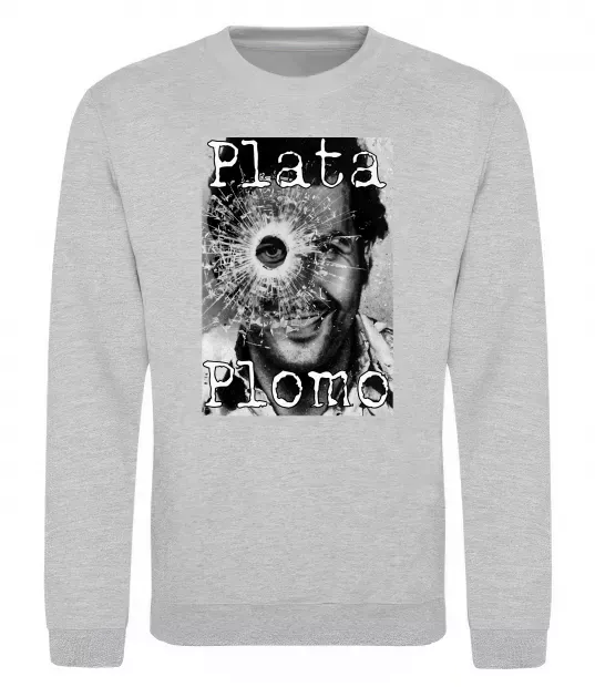 Свитшот Escobar Plata o plomo Серый меланж фото