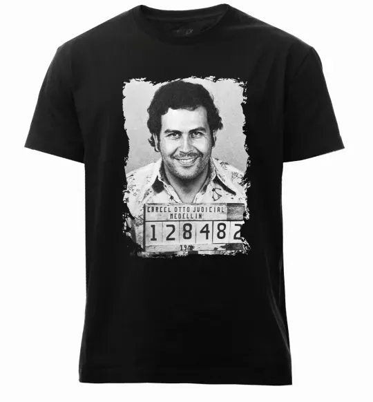 Чоловіча преміум футболка Пабло Ескобар Чорний фото