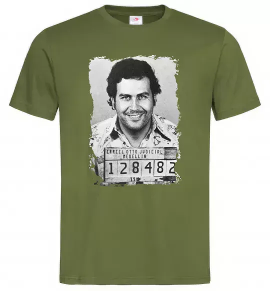 Мужская футболка Пабло Ескобар Оливковый фото