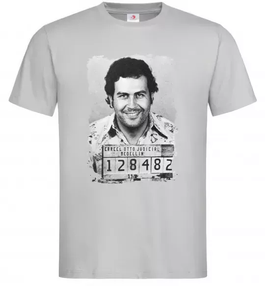 Мужская футболка Пабло Ескобар Серый фото