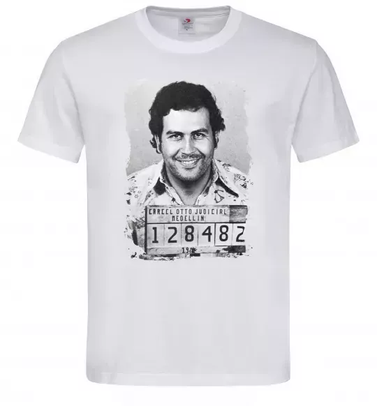 Мужская футболка Пабло Ескобар Белый фото