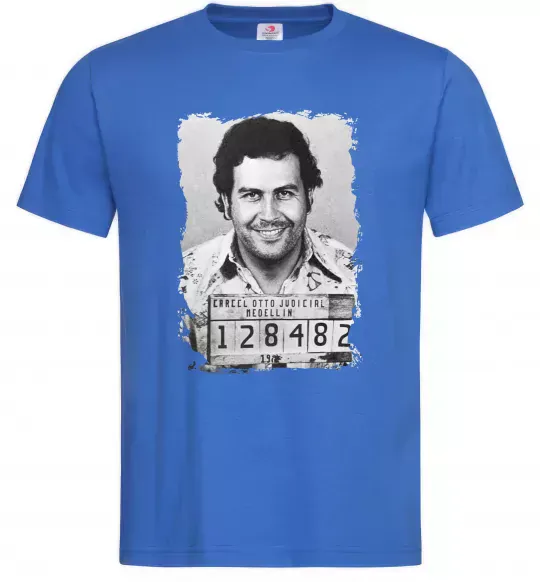 Мужская футболка Пабло Ескобар Ярко-синий фото
