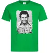 Мужская футболка Пабло Ескобар Зеленый фото